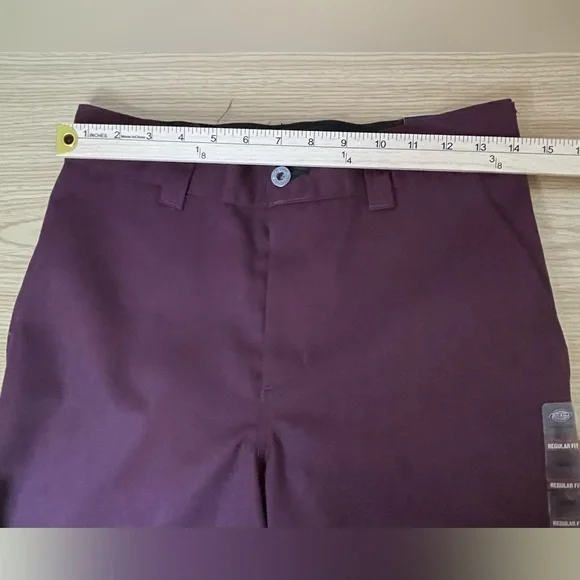 Dickies Men's Chinos in Deep Burgundy - Picture 6 of 10